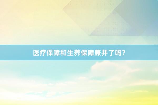 医疗保障和生养保障兼并了吗？
